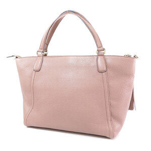 Gucci Logo Calfskin Tote GG Bag